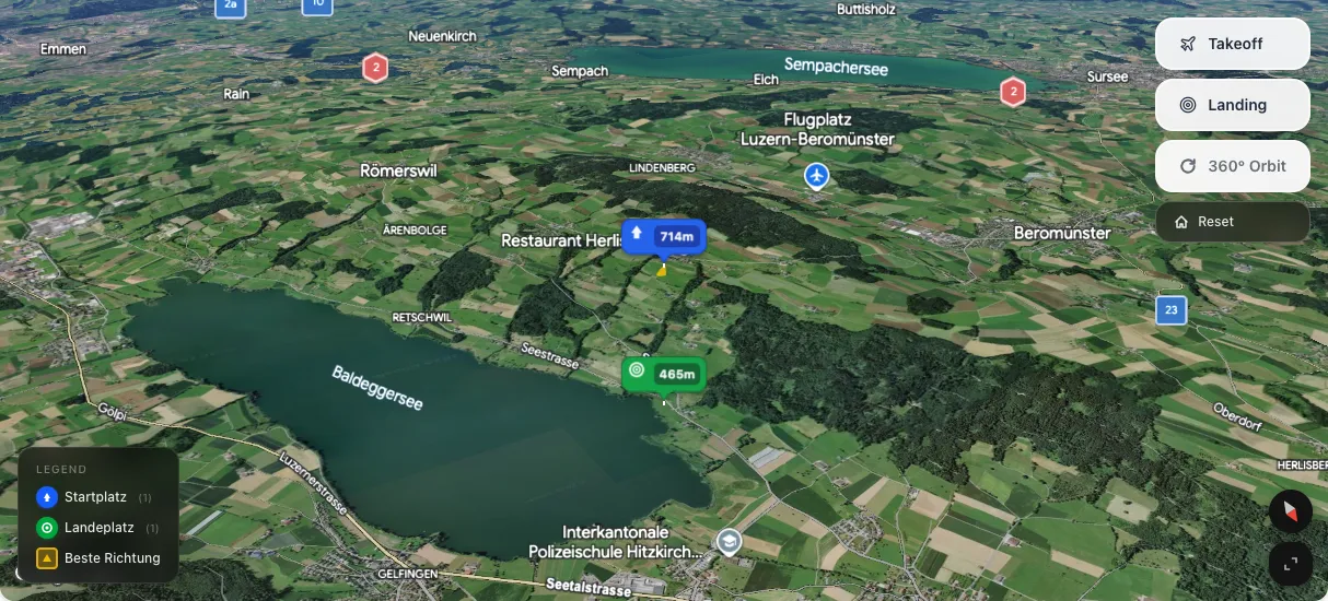 3D terrain map preview