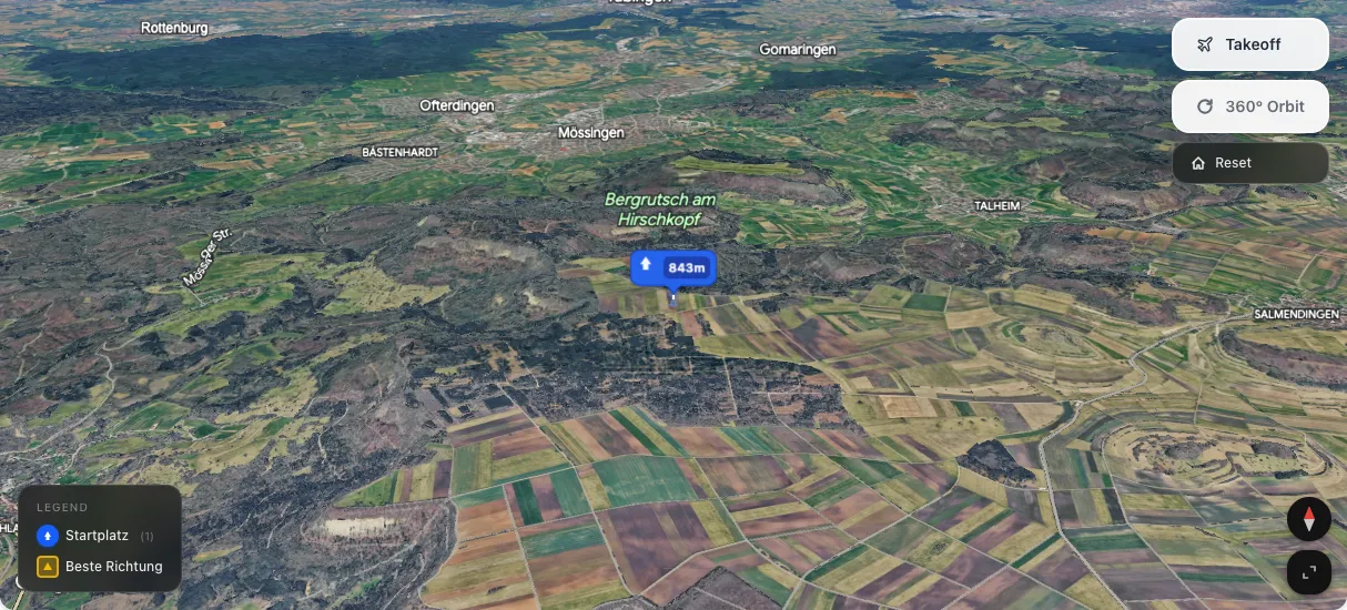 3D terrain map preview