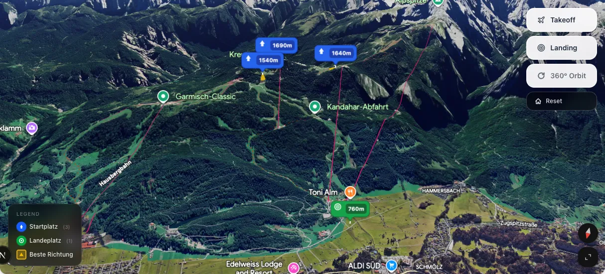 3D terrain map preview