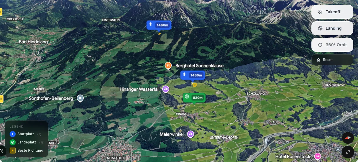 3D terrain map preview