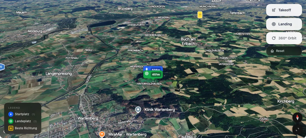 3D terrain map preview