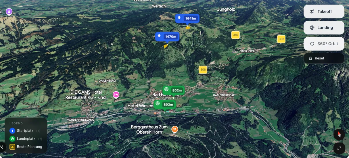 3D terrain map preview