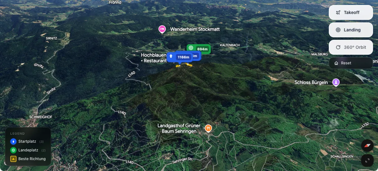3D terrain map preview