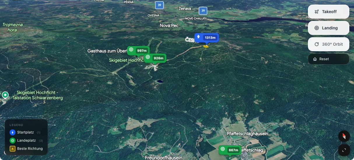 3D terrain map preview