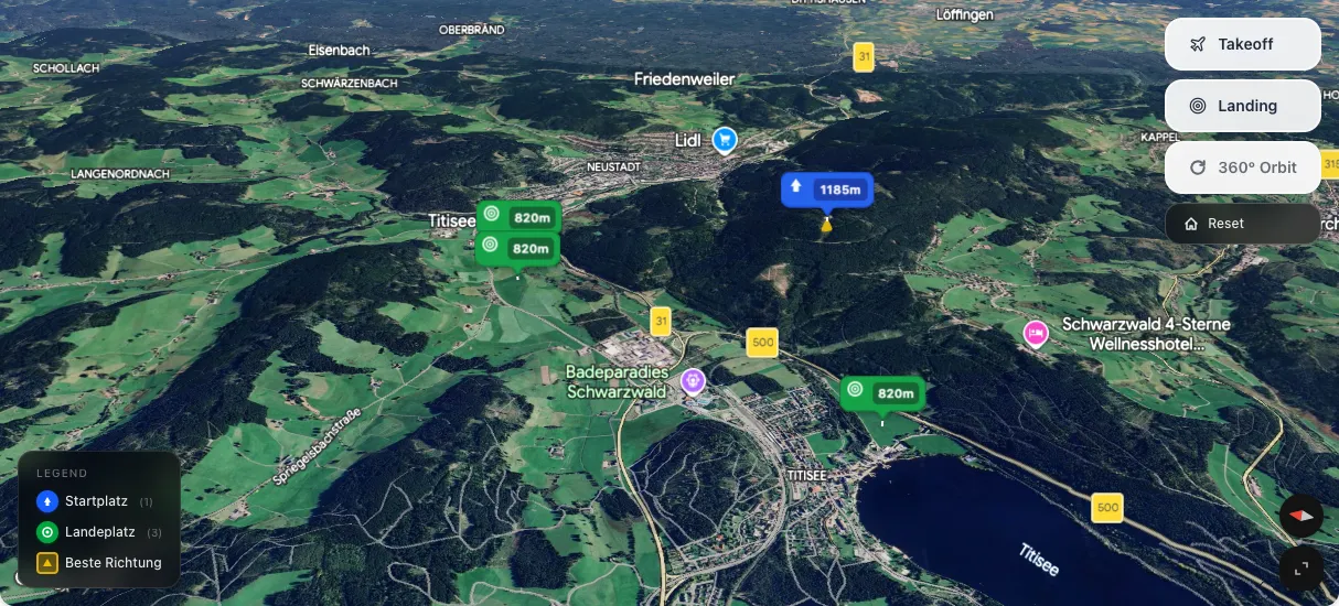 3D terrain map preview