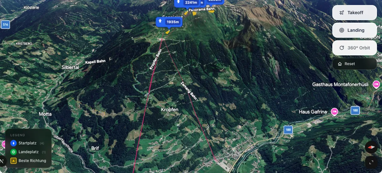 3D terrain map preview