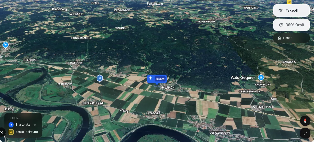 3D terrain map preview