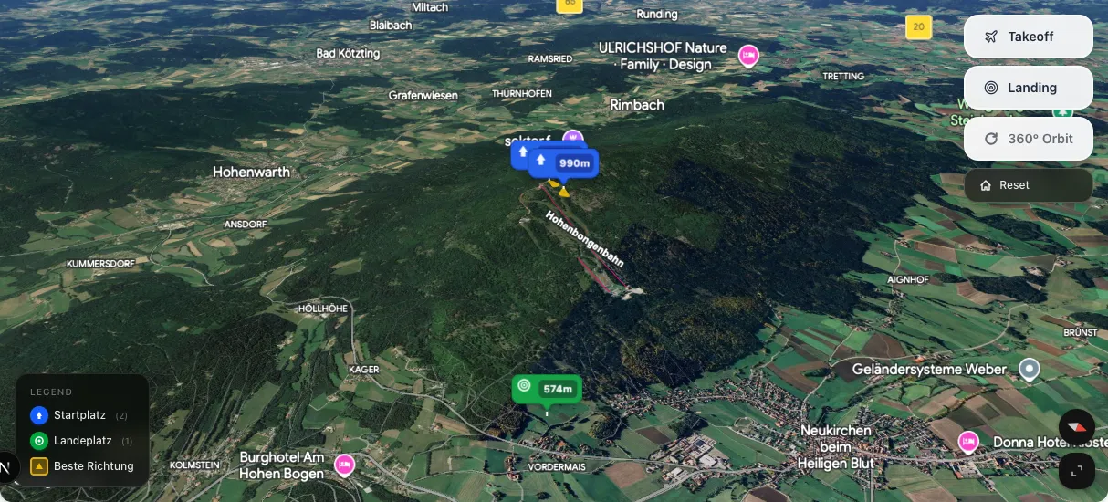 3D terrain map preview