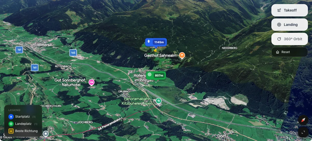 3D terrain map preview