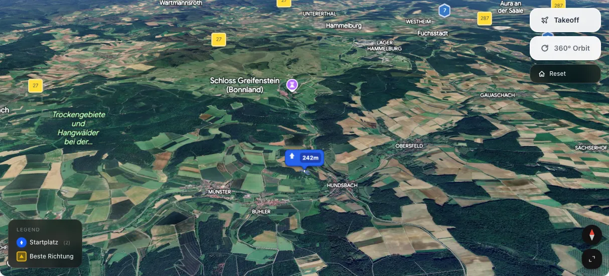 3D terrain map preview