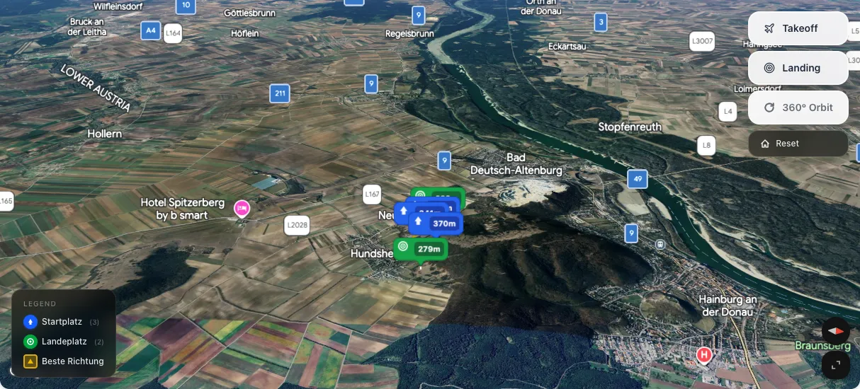 3D terrain map preview