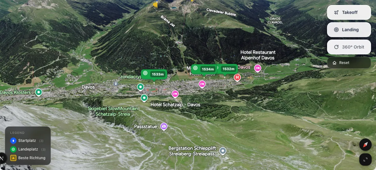 3D terrain map preview