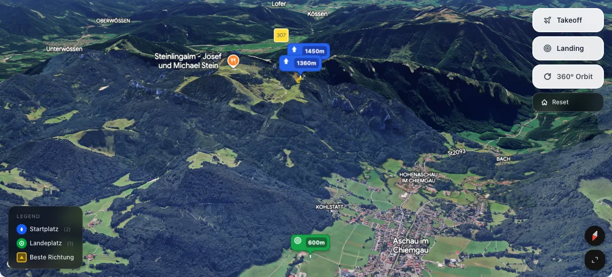 3D terrain map preview