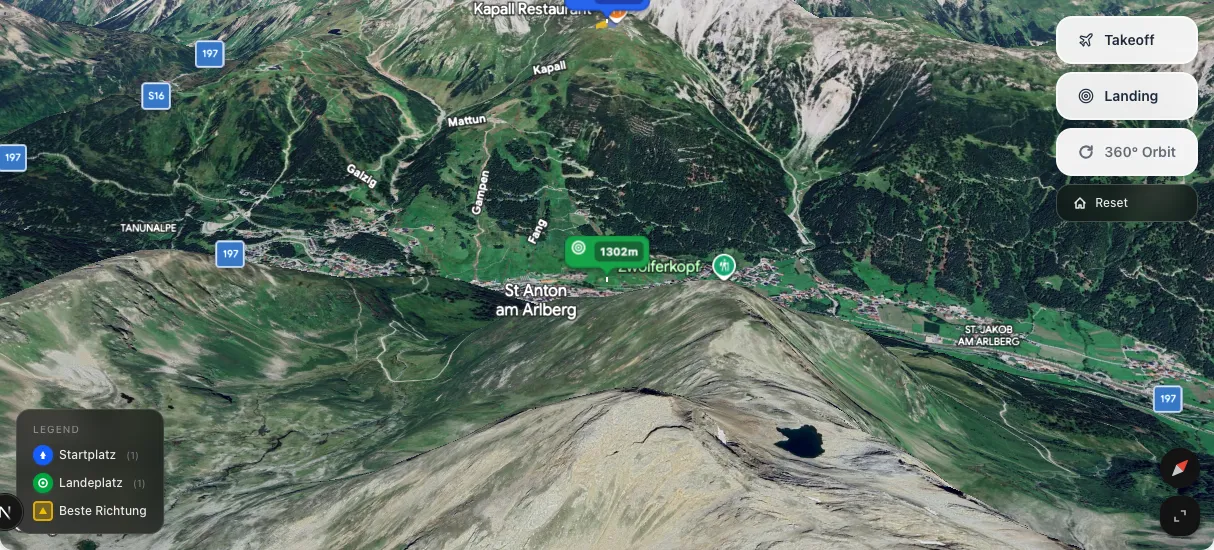 3D terrain map preview