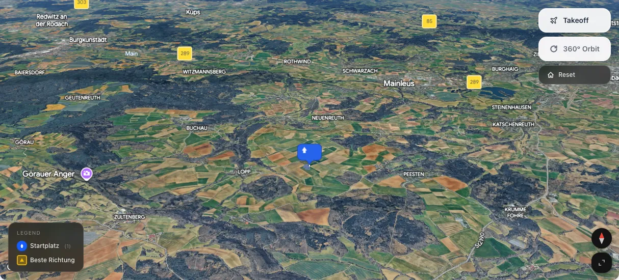 3D terrain map preview