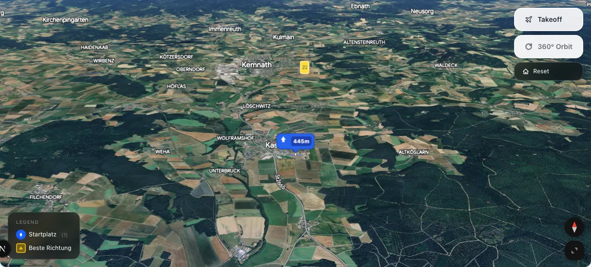 3D terrain map preview