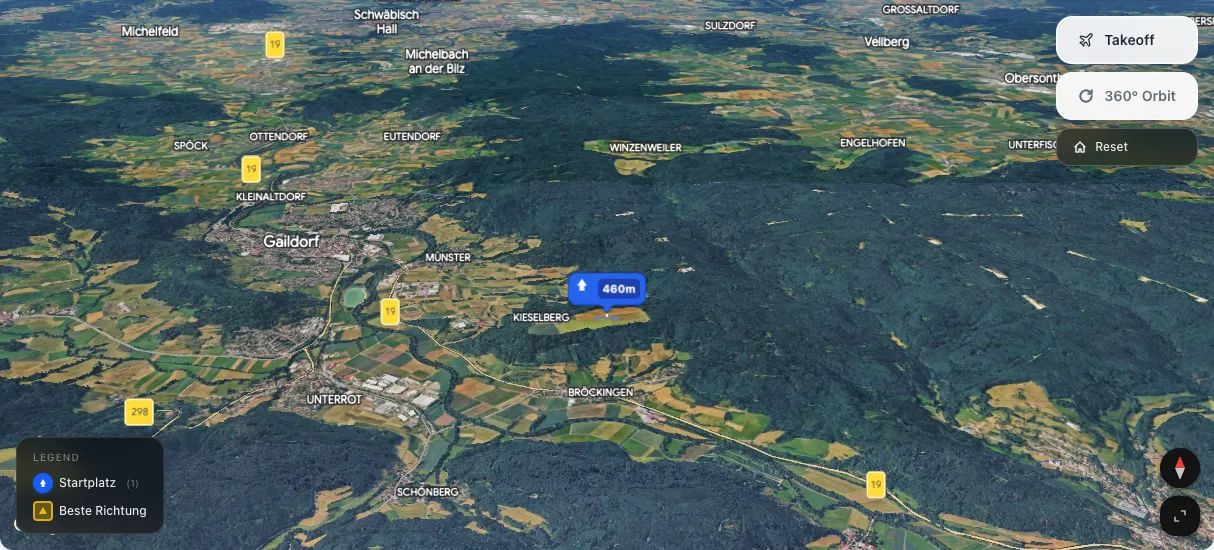 3D terrain map preview