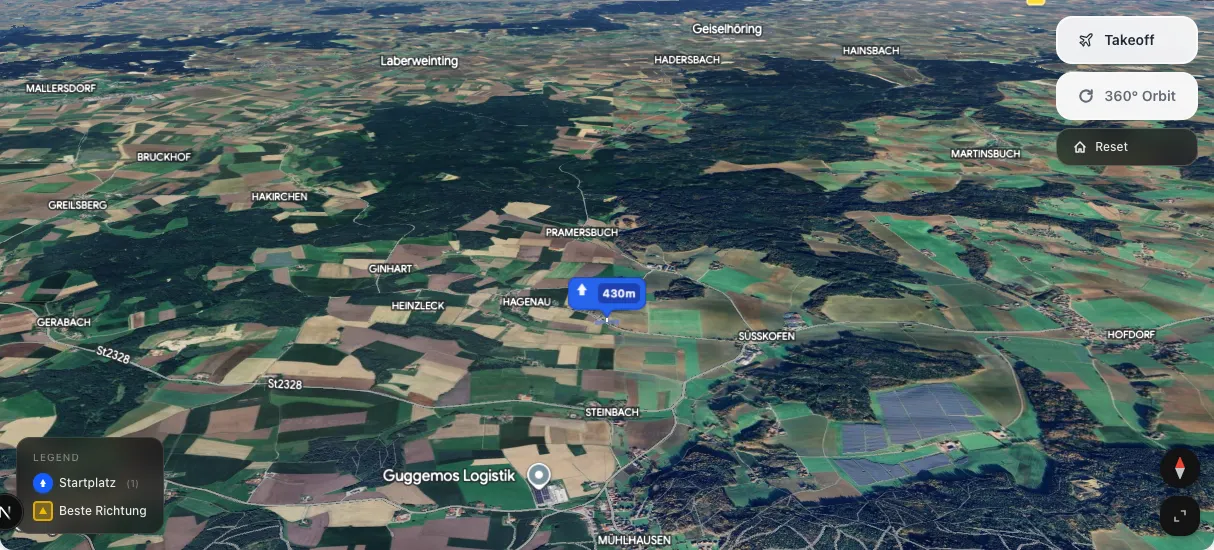 3D terrain map preview