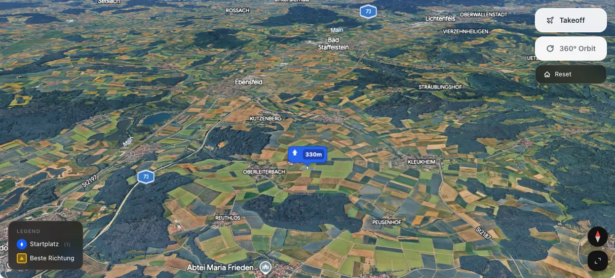 3D terrain map preview