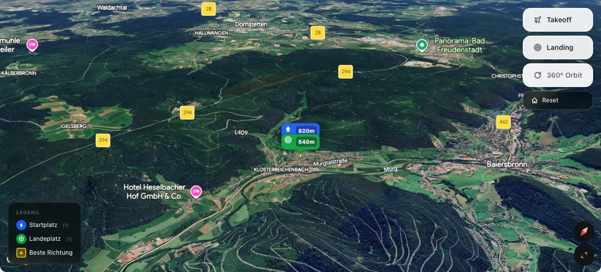 3D terrain map preview