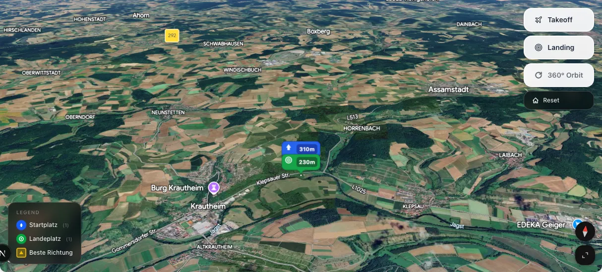 3D terrain map preview