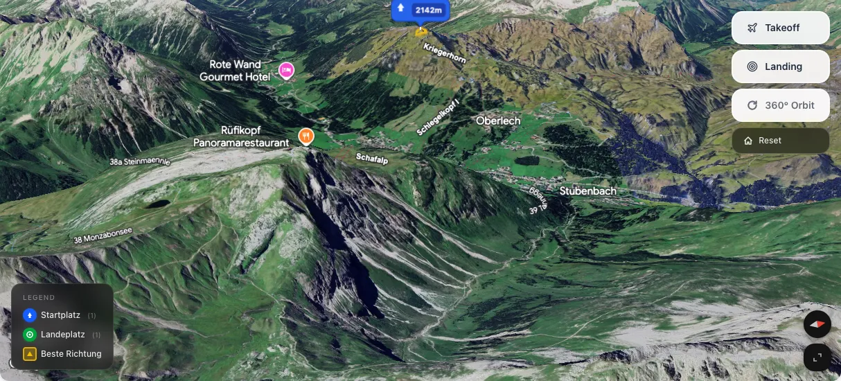 3D terrain map preview