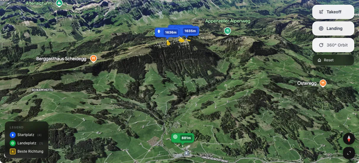 3D terrain map preview