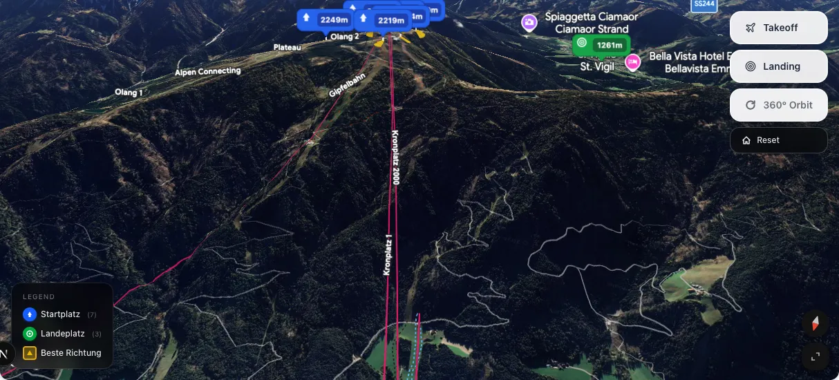 3D terrain map preview