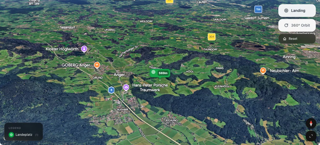 3D terrain map preview