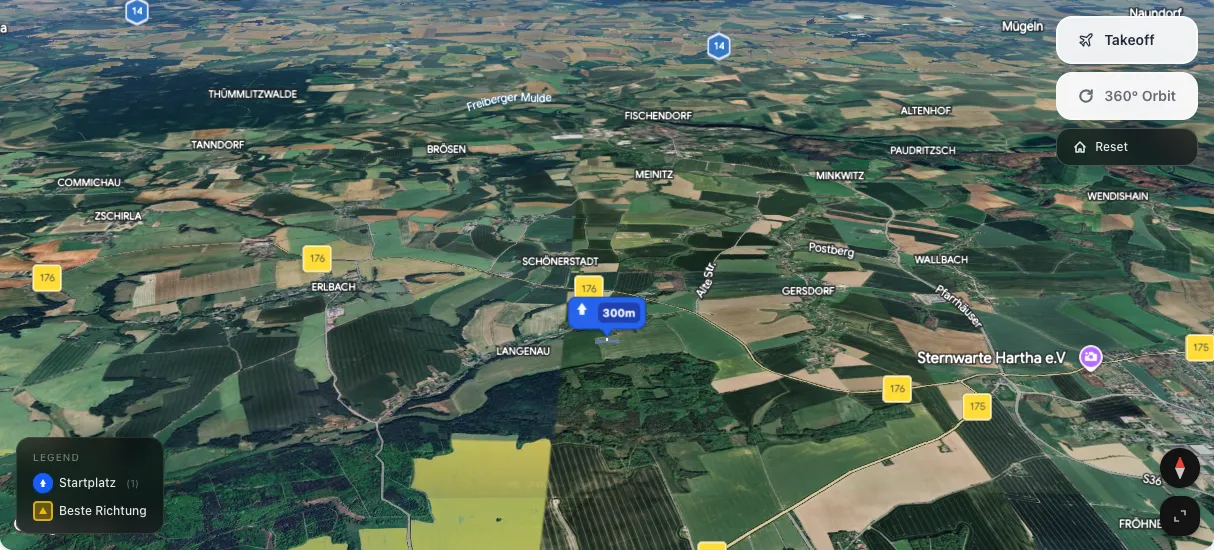 3D terrain map preview