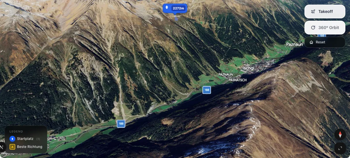 3D terrain map preview