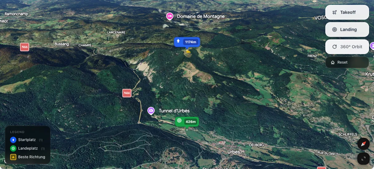 3D terrain map preview
