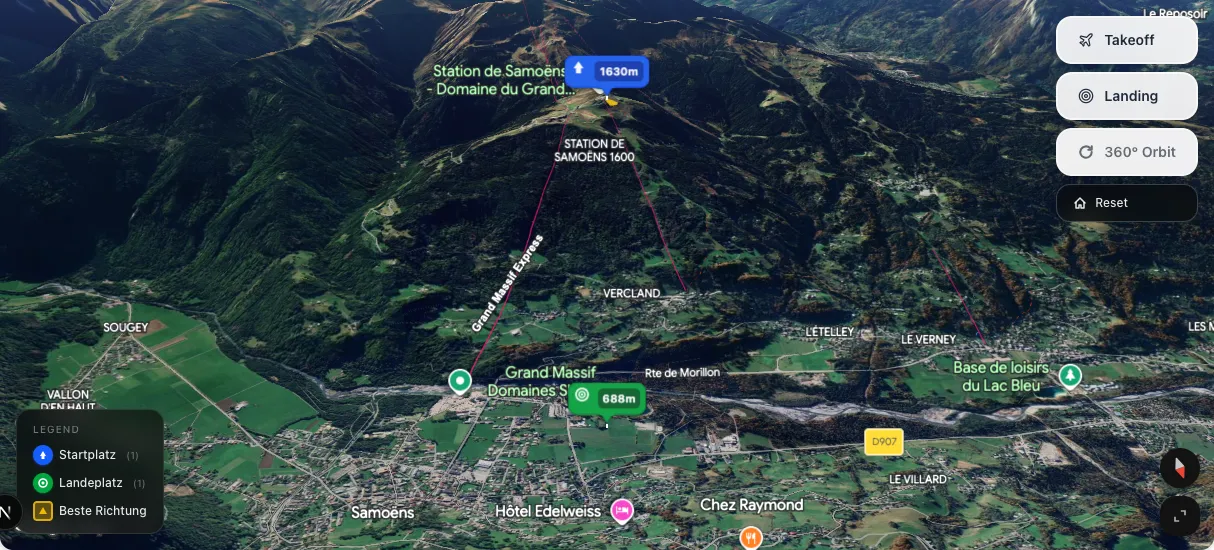 3D terrain map preview