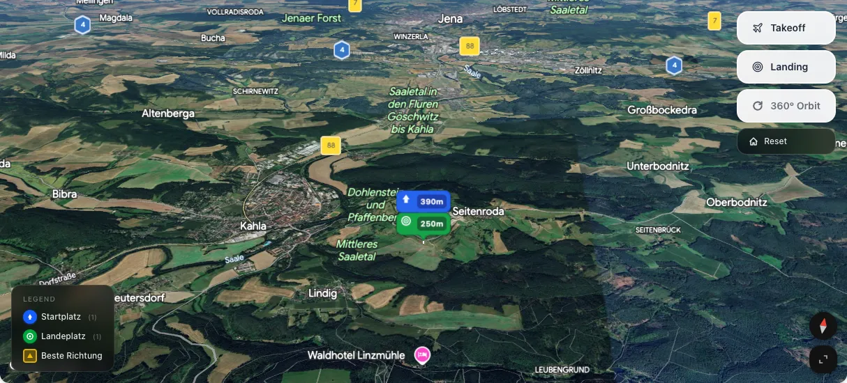 3D terrain map preview