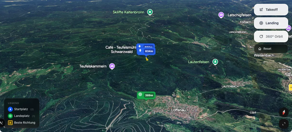 3D terrain map preview