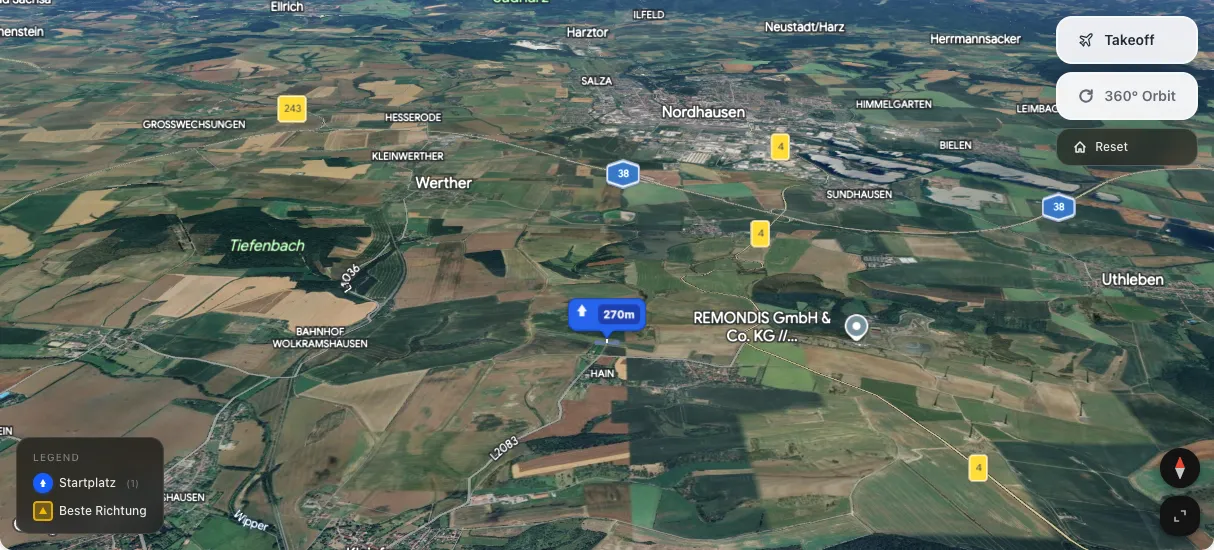 3D terrain map preview