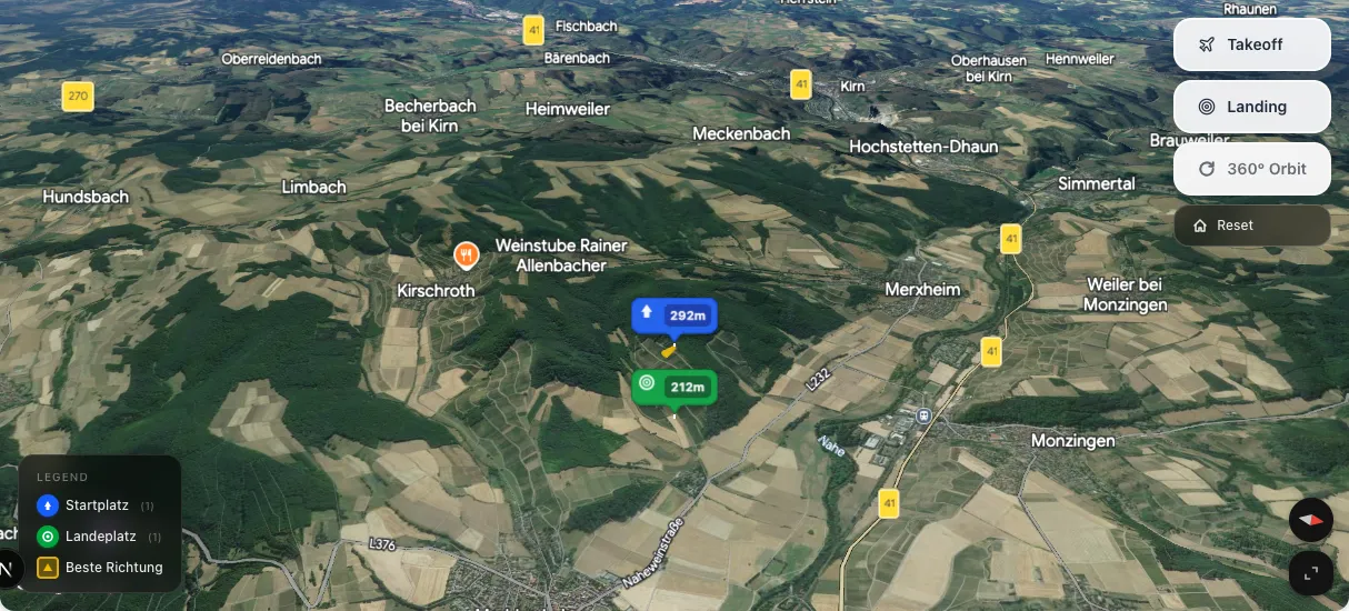 3D terrain map preview