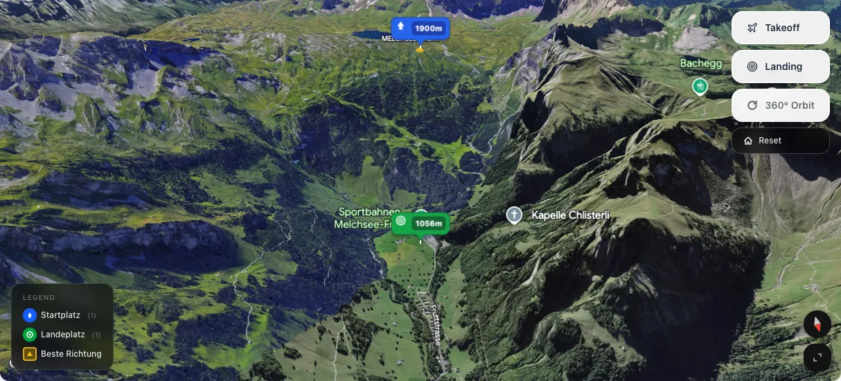 3D terrain map preview