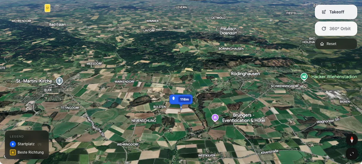 3D terrain map preview