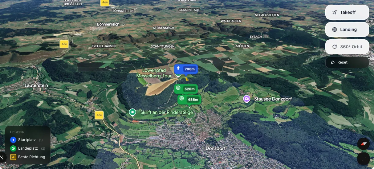 3D terrain map preview