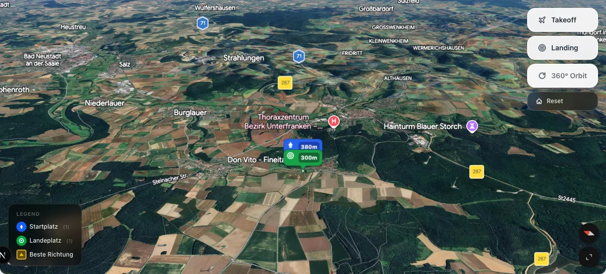 3D terrain map preview