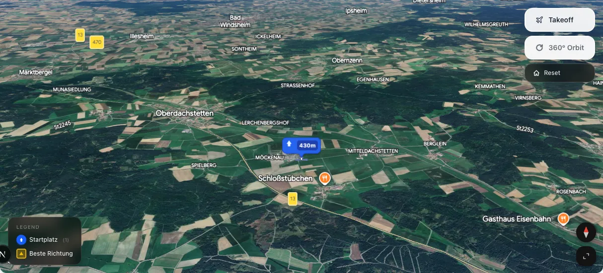 3D terrain map preview