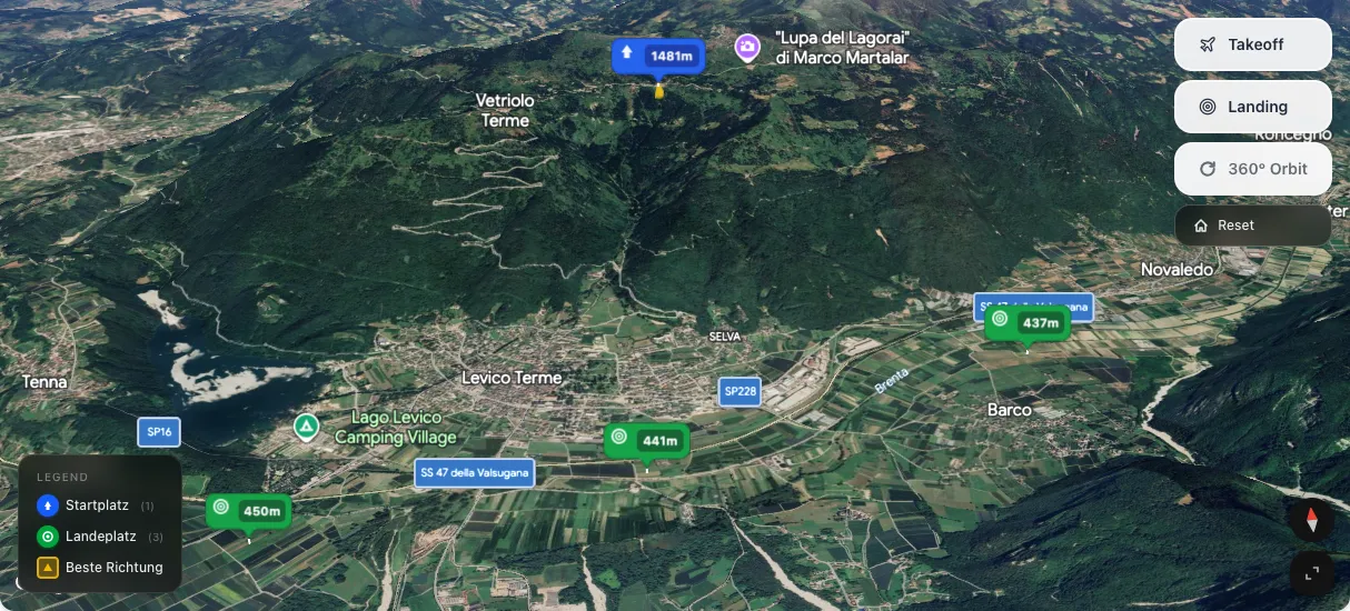 3D terrain map preview