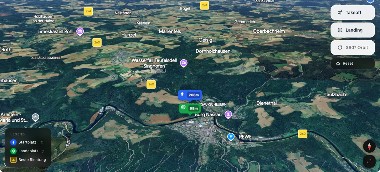 3D terrain map preview