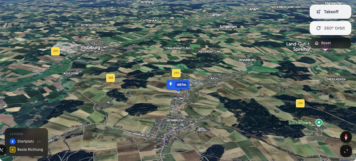 3D terrain map preview