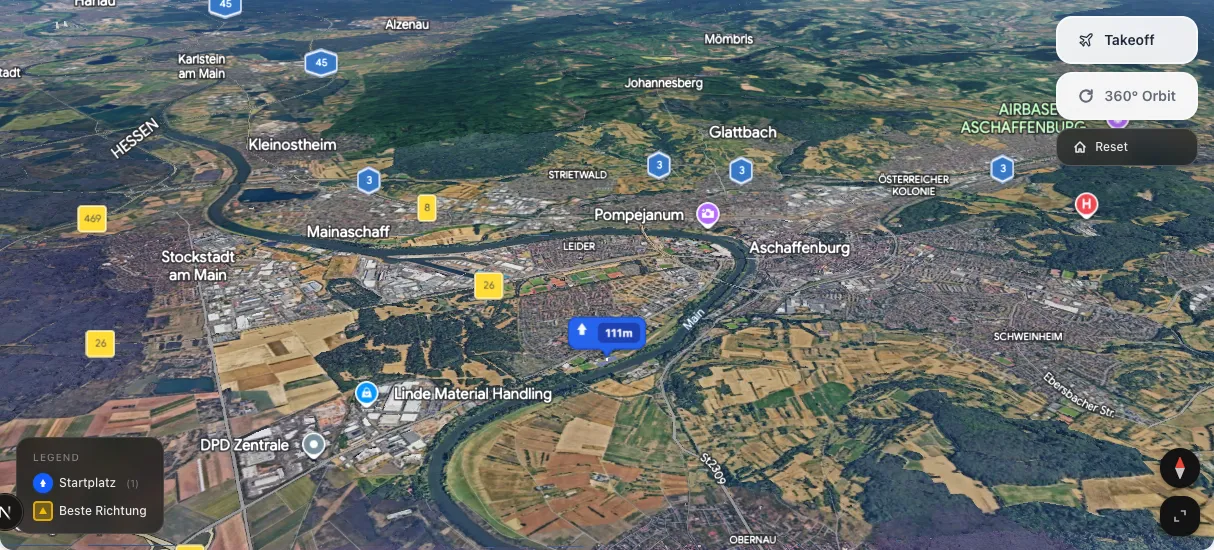 3D terrain map preview