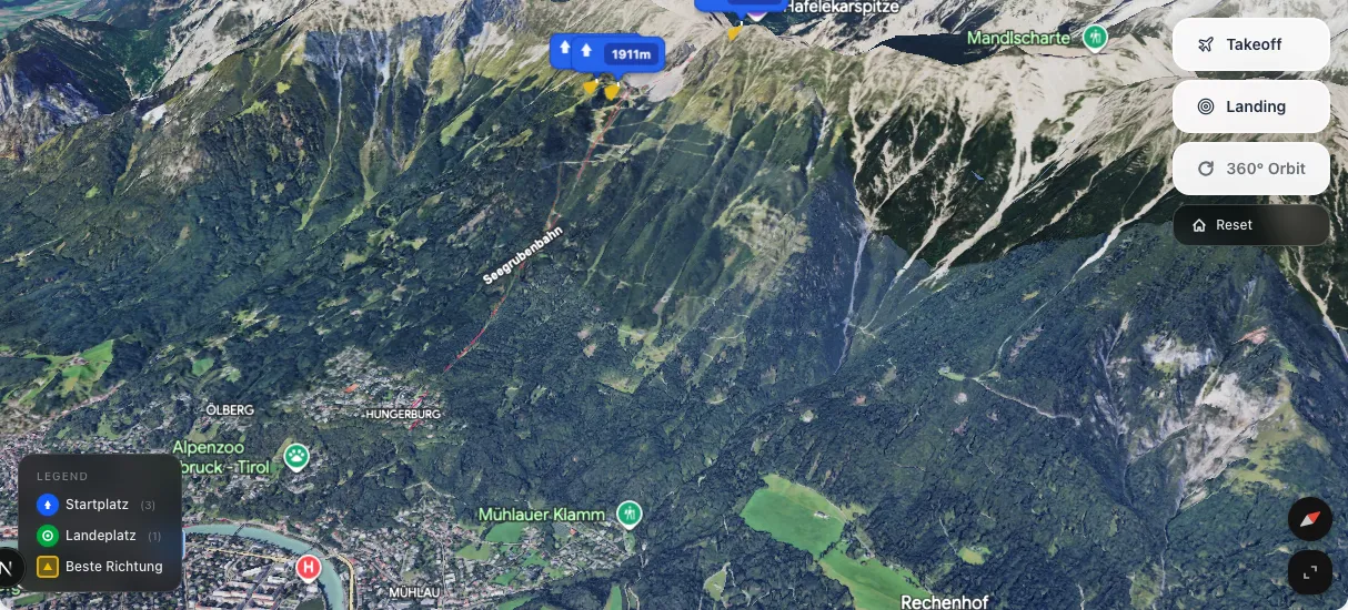 3D terrain map preview