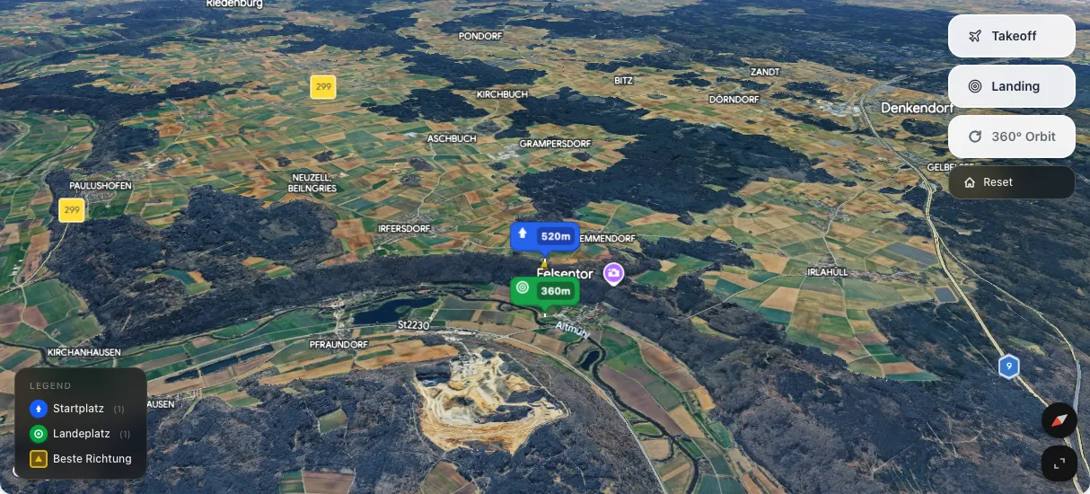 3D terrain map preview