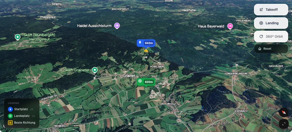 3D terrain map preview