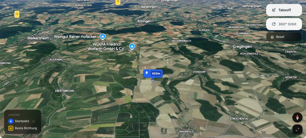3D terrain map preview